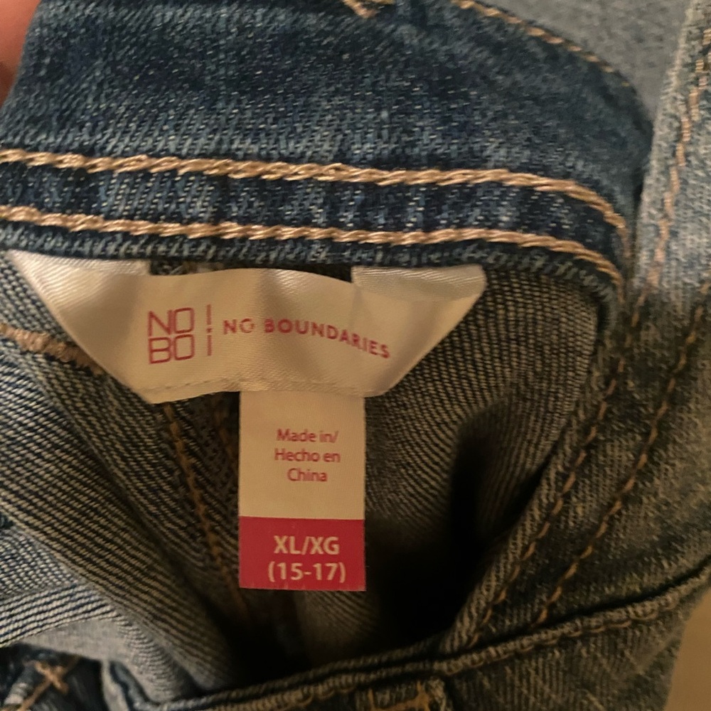 No Boundaries Women's Denim Overalls -Size XL - Picture 3 of 4
